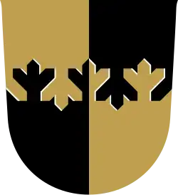 Stilisierter Tannenschnitt im Wappen von Varpaisjärvi, FI