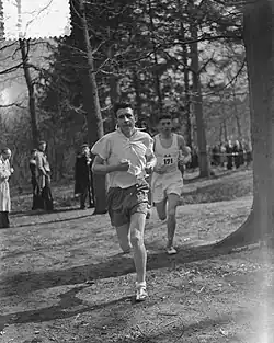 Für Joep Delnoye (hier als Führender bei einem Waldlauf) reichte es nach seinem zehnten Platz im zweiten Vorlauf nicht zur&nbsp;Finalteilnahme