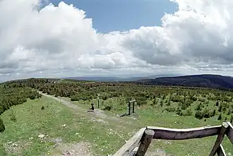 Blick von der Deschneyer Großkoppe über das Adlergebirge