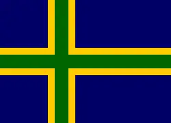 Inoffizielle Flagge Vendsyssels, 1976 entworfen