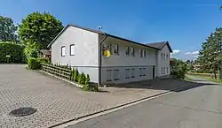 Foto zeigt das Gebäude, das als Wirtshaus und als Clubhaus des 1. FC Trogen fungiert