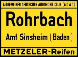 Ortstafel in den 1920er und frühen 1930er Jahren