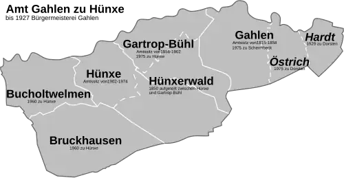 Verwaltungsgliederung Amt Gahlen