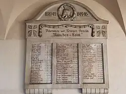 Erinnerungstafel Veteranen- und Kriegerverein München-Laim