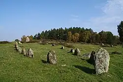 Schiffssetzung im Gräberfeld Vätteryd
