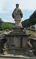 Statue des Hl. Johannes Nepomuk „Bommenzinnes“ auf der Our-Brücke