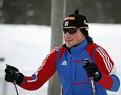 Wassiljew 2010 beim Training zum Weltcup in Kontiolahti
