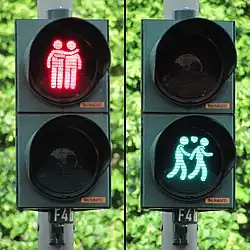 Schwules Ampelpärchen in Hamburg