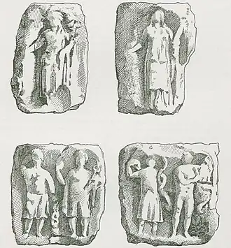 Viergötterstein und Achtgötterstein aus Hambach (ursprünglich aus Becherbach bei Kirn)