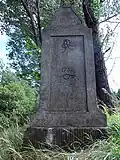 Kur­sächsische Post­meilen­säule (Viertel­meilen­stein) in der Harte von 1732, bei Liebenau, Sachsen