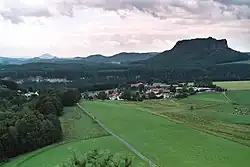 Aussicht vom Rauenstein (Berggaststätte) in Richtung Osten