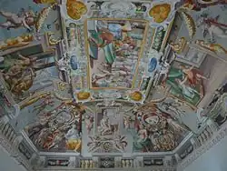 Deckenfresko in der Villa Fabri