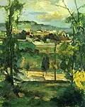 Paul Cézanne: Dorf hinter den Bäumen, Ile de France
