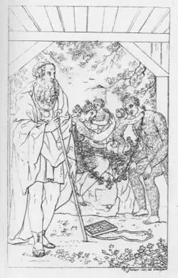 Radierung zu Goethes „Der Zauberflöte zweiter Teil“ von R. Grüner