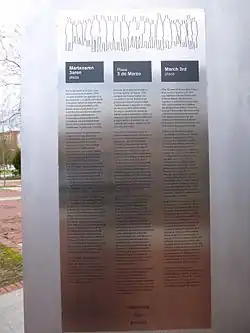 Denkmal an der Plaza Tres de Marzo, zweite Ansicht