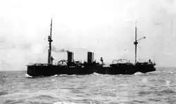 Die russische Wladimir Monomach. Laut Aidan Dodson zeigt das Bild das Schiff auf dem Marsch nach Fernost.