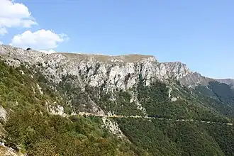 Die Südflanke des Vlašić oberhalb von Paklarevo