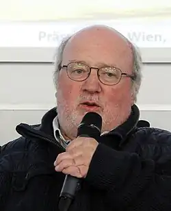 Volker Schönwiese 2017 bei einer Projektpräsentation
