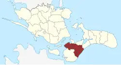 Lage des Damsholte Sogn in der Vordingborg Kommune