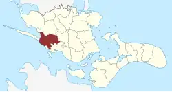 Lage des Kastrup Sogn in der Vordingborg Kommune