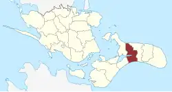 Lage des Keldby Sogn in der Vordingborg Kommune