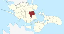 Lage des Mern Sogn in der Vordingborg Kommune