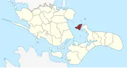 Lage des Nyord Sogn in der Vordingborg Kommune