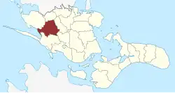 Lage des Sværdborg Sogn in der Vordingborg Kommune