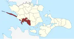 Lage des Vordingborg Sogn in der Vordingborg Kommune