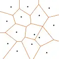 Voronoi-Diagramm der gleichen Menge von Punkten