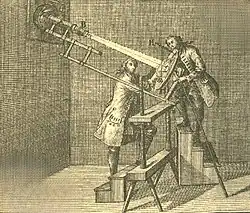 Vorrichtung zur Sonnenbeobachtung im 18.&nbsp;Jahrhundert