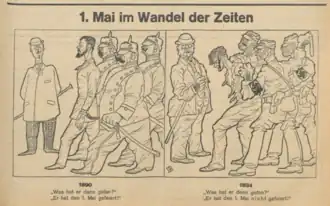 Neuer Vorwärts 1934 1. Mai im Wandel der Zeiten