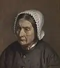 Frau mit Haube, um 1900