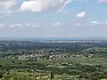 Blick von Crillon-le-Brave in die Ebene von Carpentras