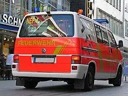 T4 GP, Notarzteinsatzfahrzeug, Heckansicht