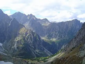 Zwischen Niżnie Rysy und Żabi Szczyt Wyżni