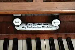 Spieltisch der Hauptorgel