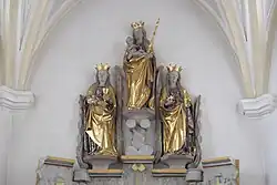 Madonna mit Kind, heilige Barbara und heilige Katharina