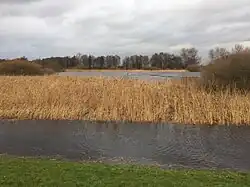 Wümme bei Gezeiten-, Wind und Niederschlagshochwasser am 26. Dezember 2023