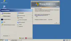 Screenshot von Windows 2003, Standard Server R2
