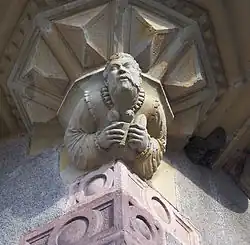 Ein Gaffkopf am Schloss Marksuhl (Thüringen, Renaissance)