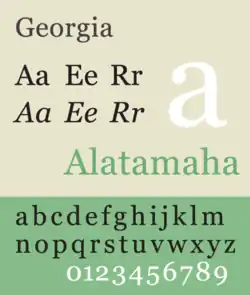 Schriftbeispiel für Georgia