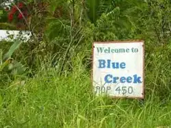 Ortsschild der Siedlung