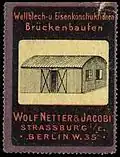 Werbemarke Wellblechbau (vor&nbsp;1918)