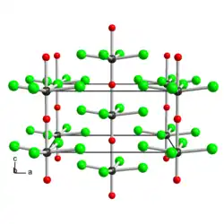 Kristallstruktur von Wolfram(VI)-oxidtetrachlorid