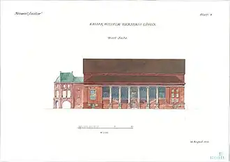 Fischer: Entwurf für das Kaiser-Wilhelm-Volkshaus, Westseite