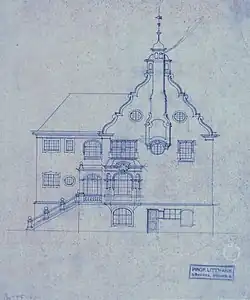 Littmann: Entwurf für das Kaiser-Wilhelm-Volkshaus, Detail