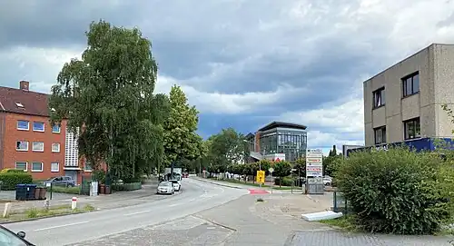 Ziegelstraße nahe dem Carl-Jacob-Burckhardt-Gymnasium