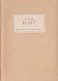 Paul Schöps: Pelze, WB 34, ein­farbige Bro­schur mit auf­geklebtem Titelschild