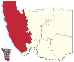 Karte Lüderitz in Namibia